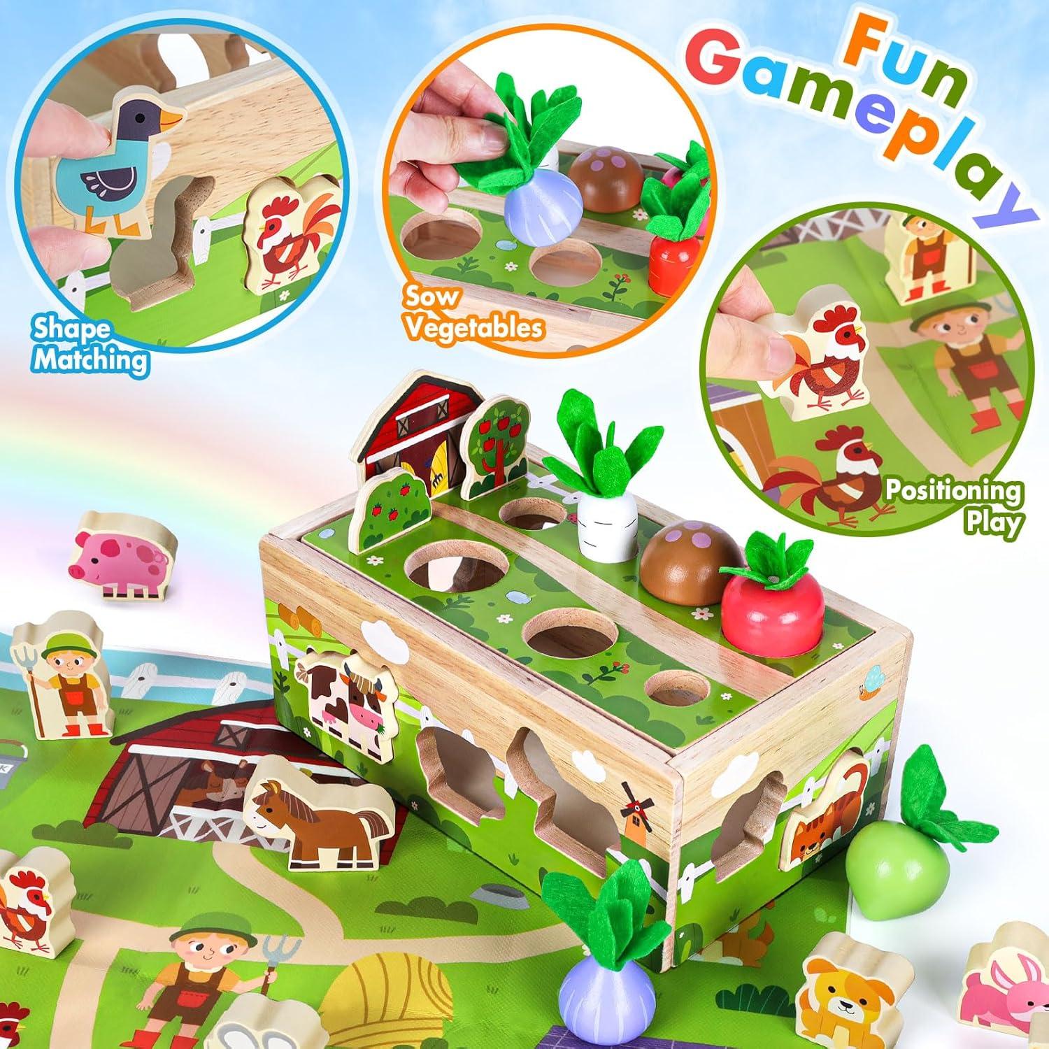 Juguete Sensorial de Madera MuMua Granja 9.5x14.5cm