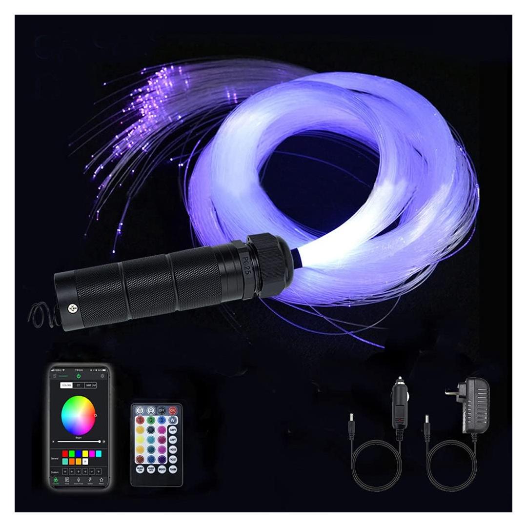 Kit de Luces de Fibra Óptica AZIMOM 6W RGBW 150pcs 1.98m