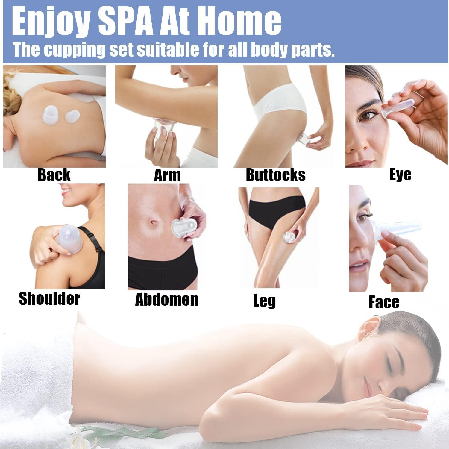 Juego de Ventosas de Silicona MAFLY para Masaje Facial y Corporal