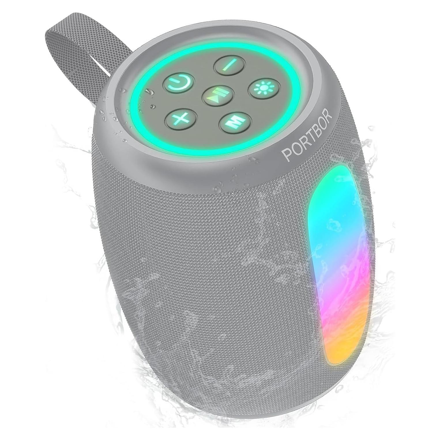 Altavoz Bluetooth PORTBOR Inalámbrico 15H IPX5 Gris