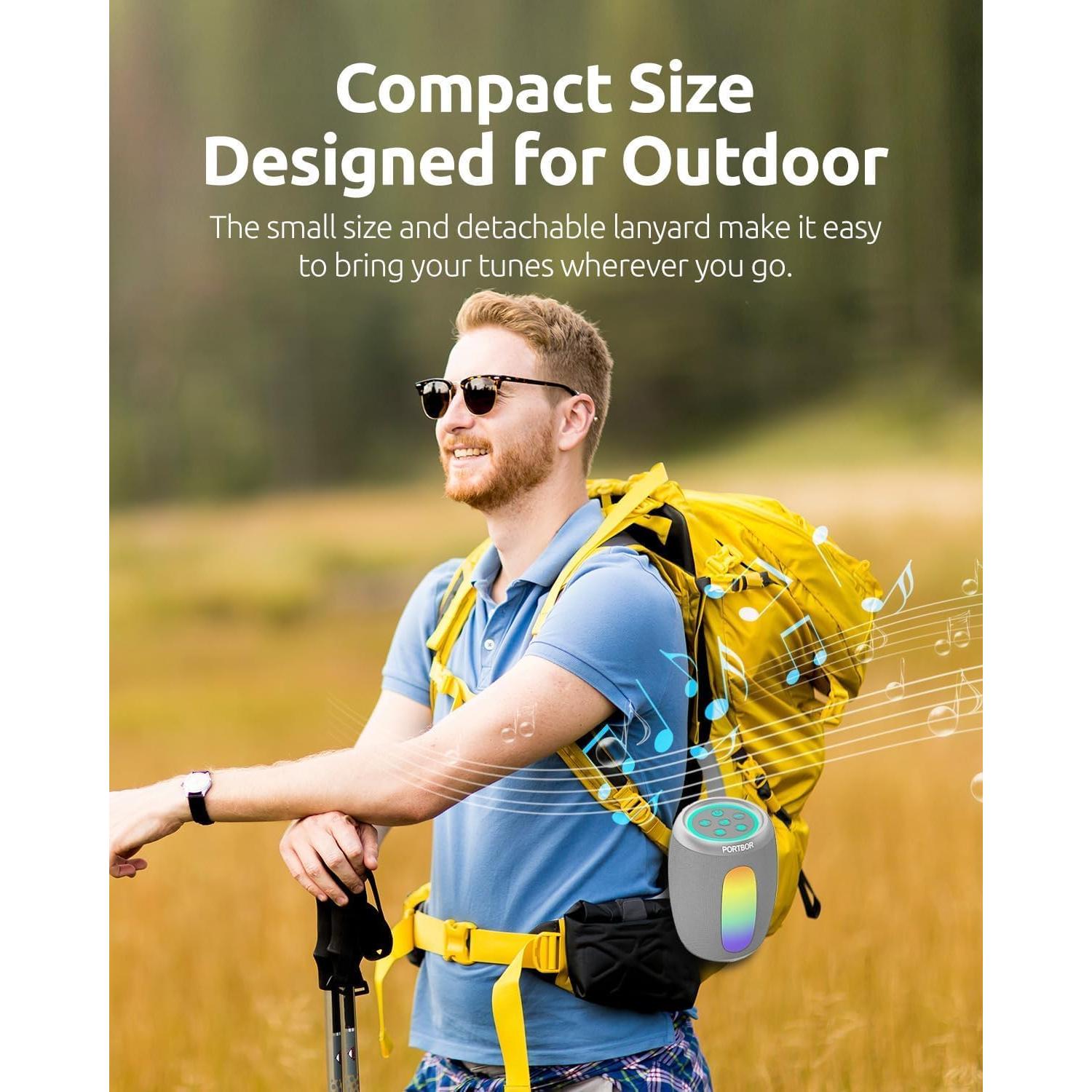 Altavoz Bluetooth PORTBOR Inalámbrico 15H IPX5 Gris