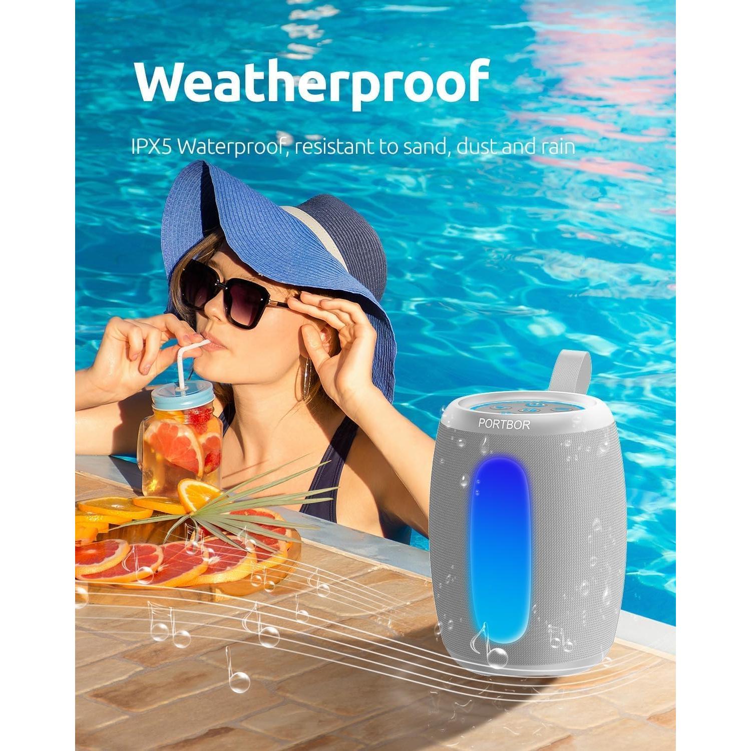 Altavoz Bluetooth PORTBOR Inalámbrico 15H IPX5 Gris