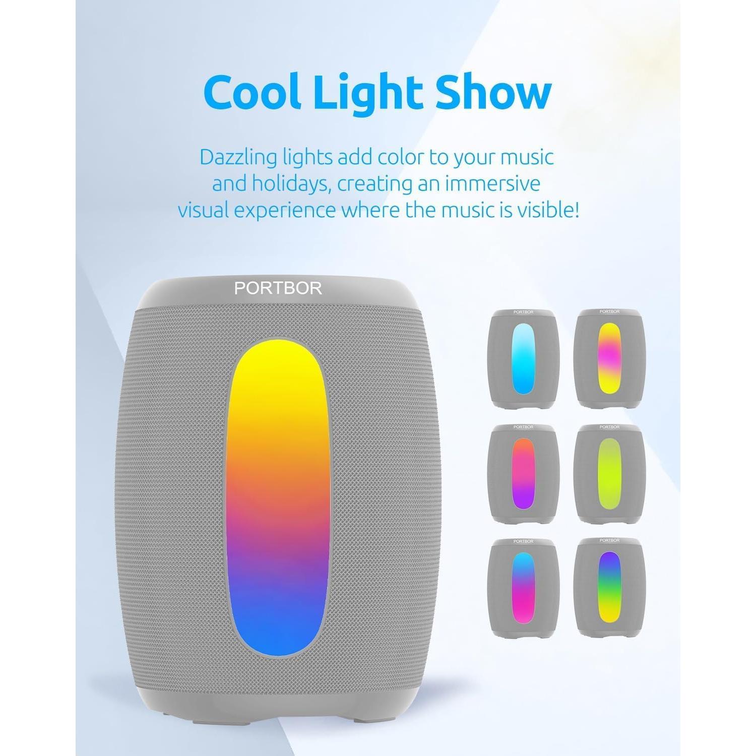 Altavoz Bluetooth PORTBOR Inalámbrico 15H IPX5 Gris