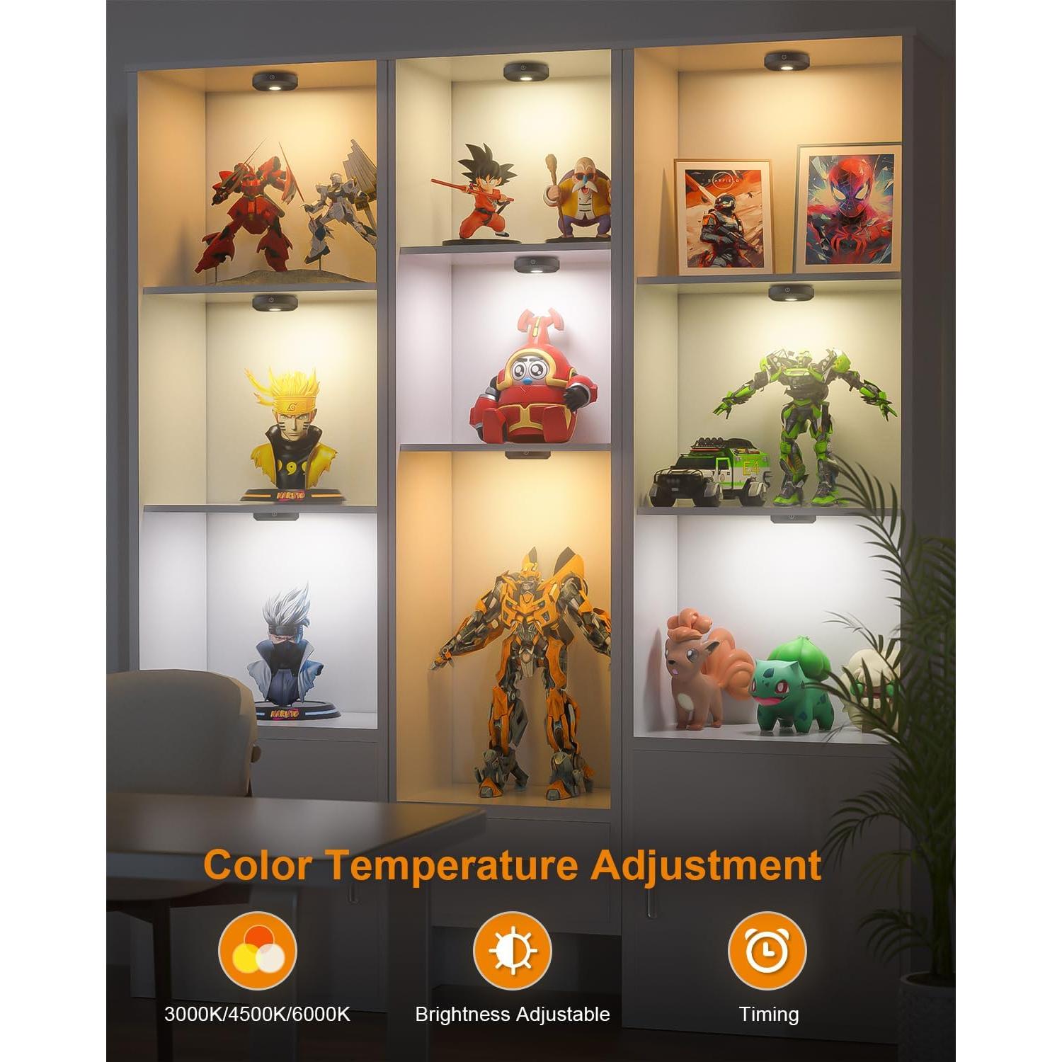 Luces Puck WILLED Recargables con Control Remoto - Paquete de 3