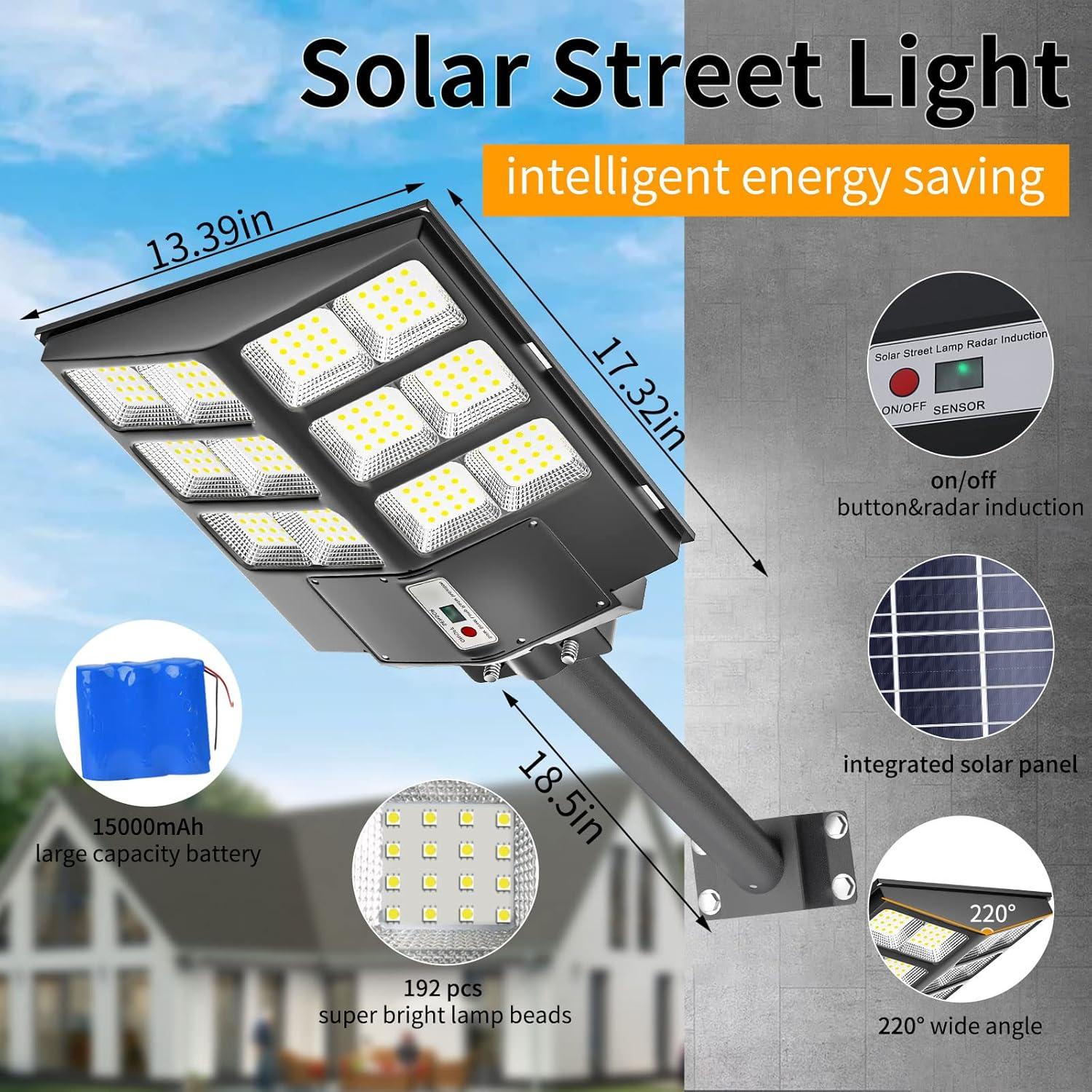 Luces Solares de Calle Ofuray Of-800W 80000LM LED 6500K