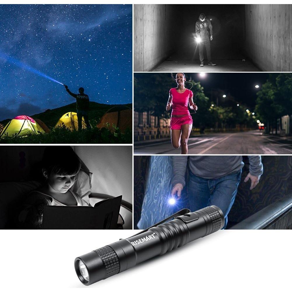 Linterna LED Ultra Brillante RISEMART 100 Lúmenes Mini Azul