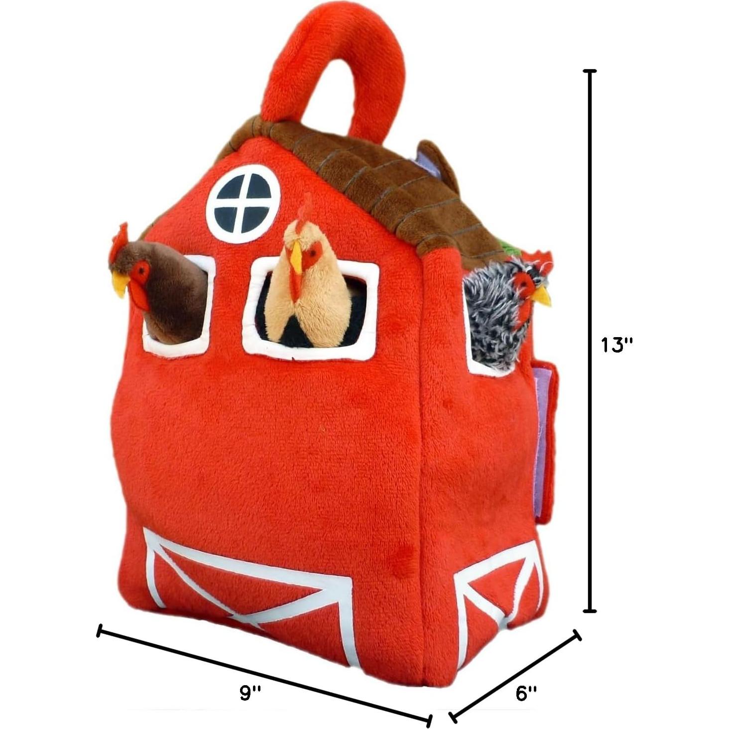 Gallinero Juguete de Peluche Adore 30 cm con Gallinas