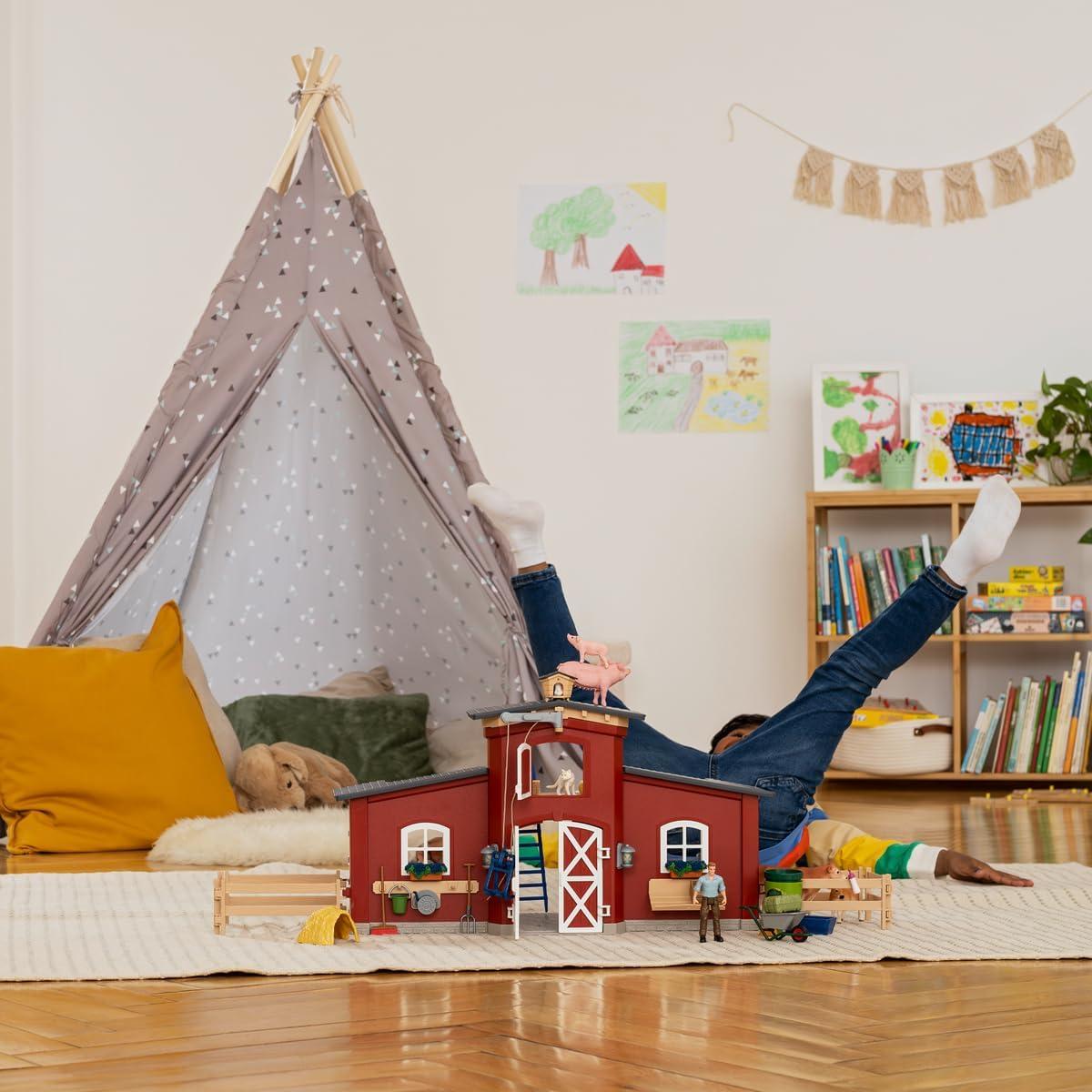 Set de Juego de Granja Schleich 92 Piezas con Animales