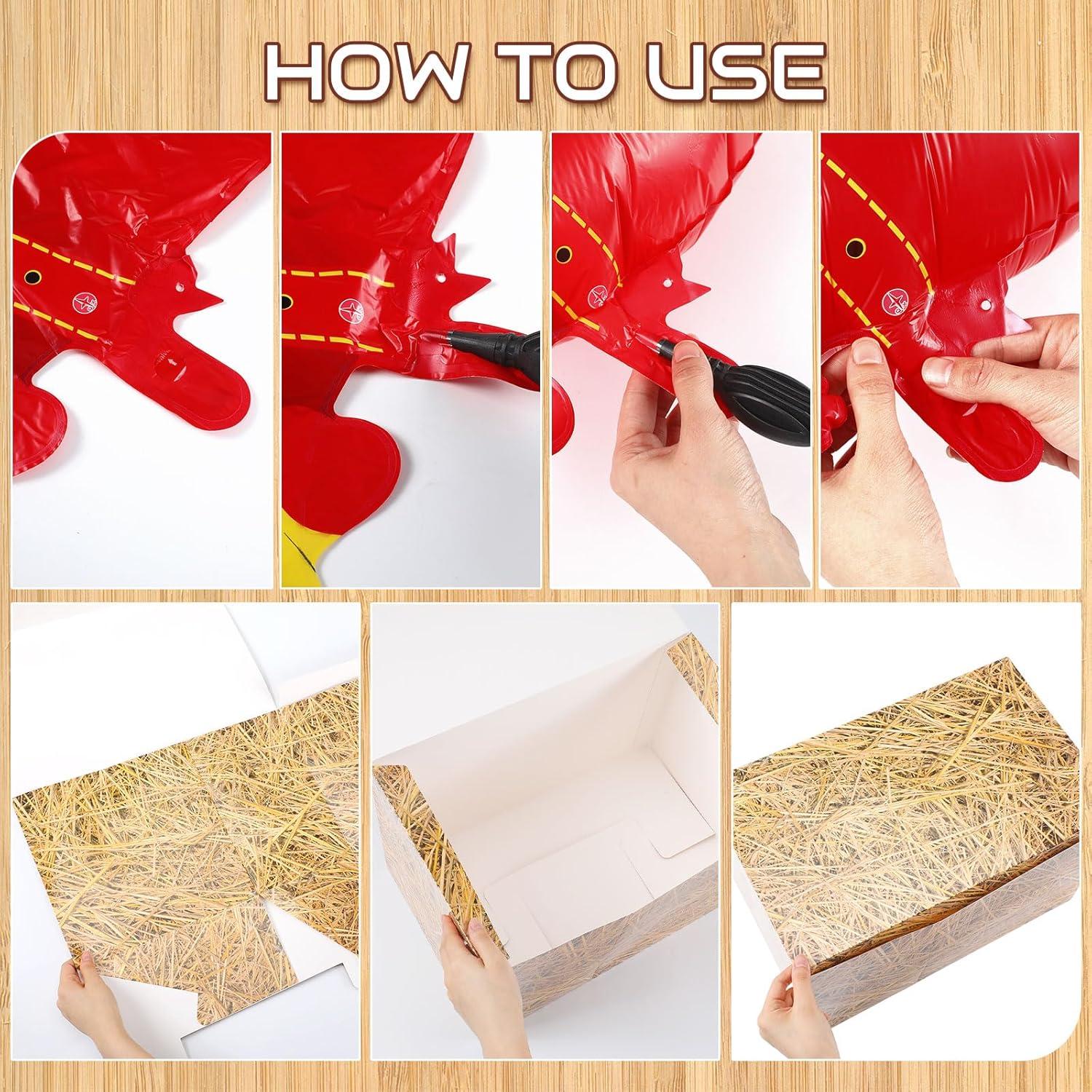 Decoración de Fiesta de Granja VioraWhite 15 Pcs Animales