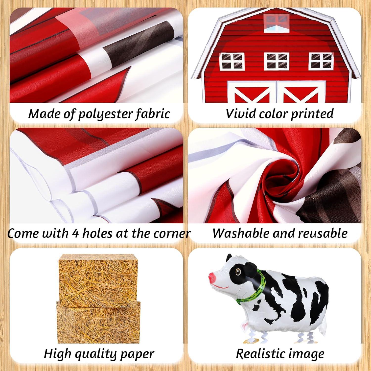 Decoración de Fiesta de Granja VioraWhite 15 Pcs Animales