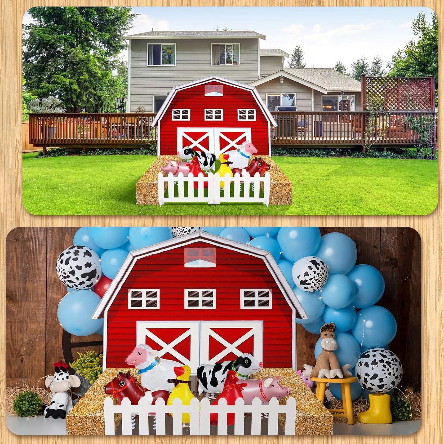 Decoración de Fiesta de Granja VioraWhite 15 Pcs Animales