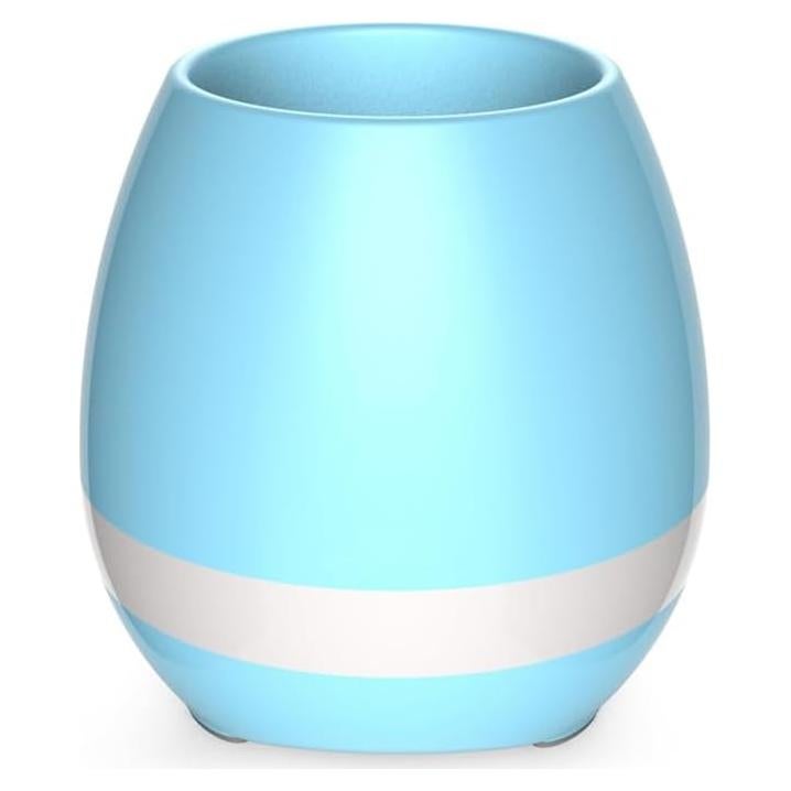 Maceta Musical Inteligente Genérico 10 cm Altavoz Bluetooth Azul