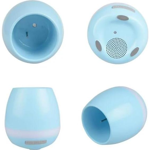 Maceta Musical Inteligente Genérico 10 cm Altavoz Bluetooth Azul