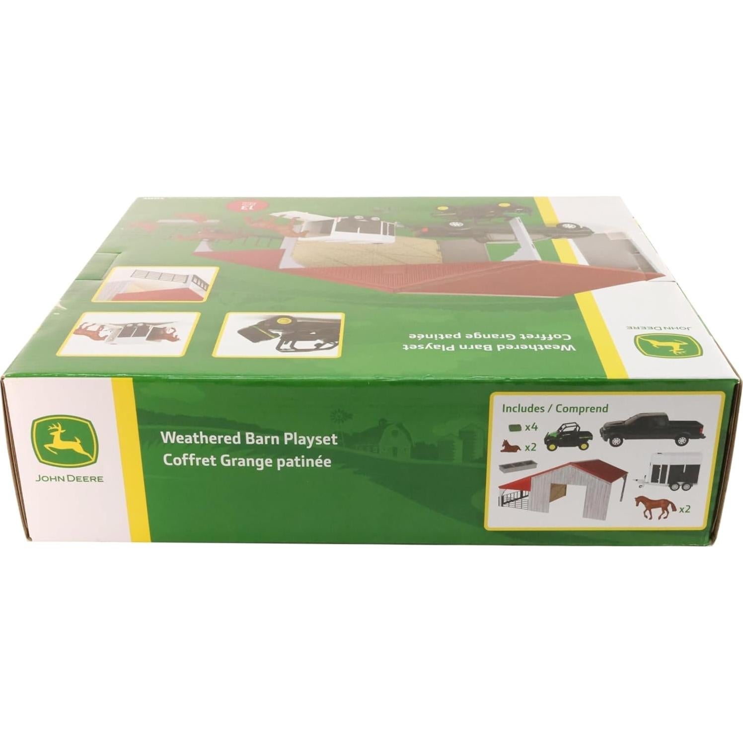 Set de Juguetes de Granja John Deere 13 Piezas con Establo