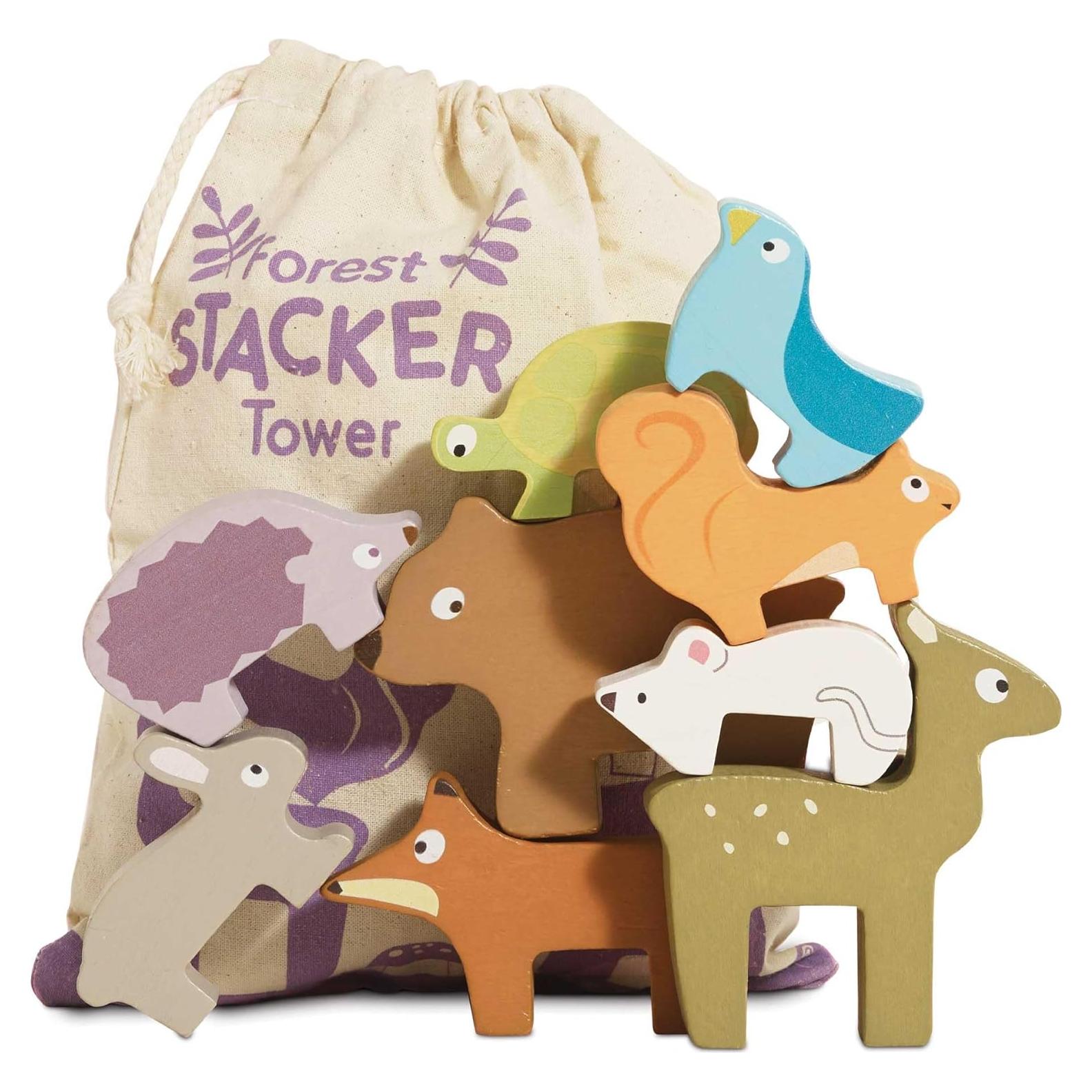 Le Toy Van Rompecabezas Apilamiento Madera 9 Animales 14cm