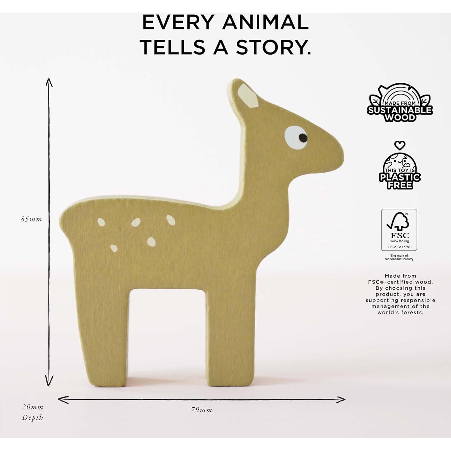 Le Toy Van Rompecabezas Apilamiento Madera 9 Animales 14cm