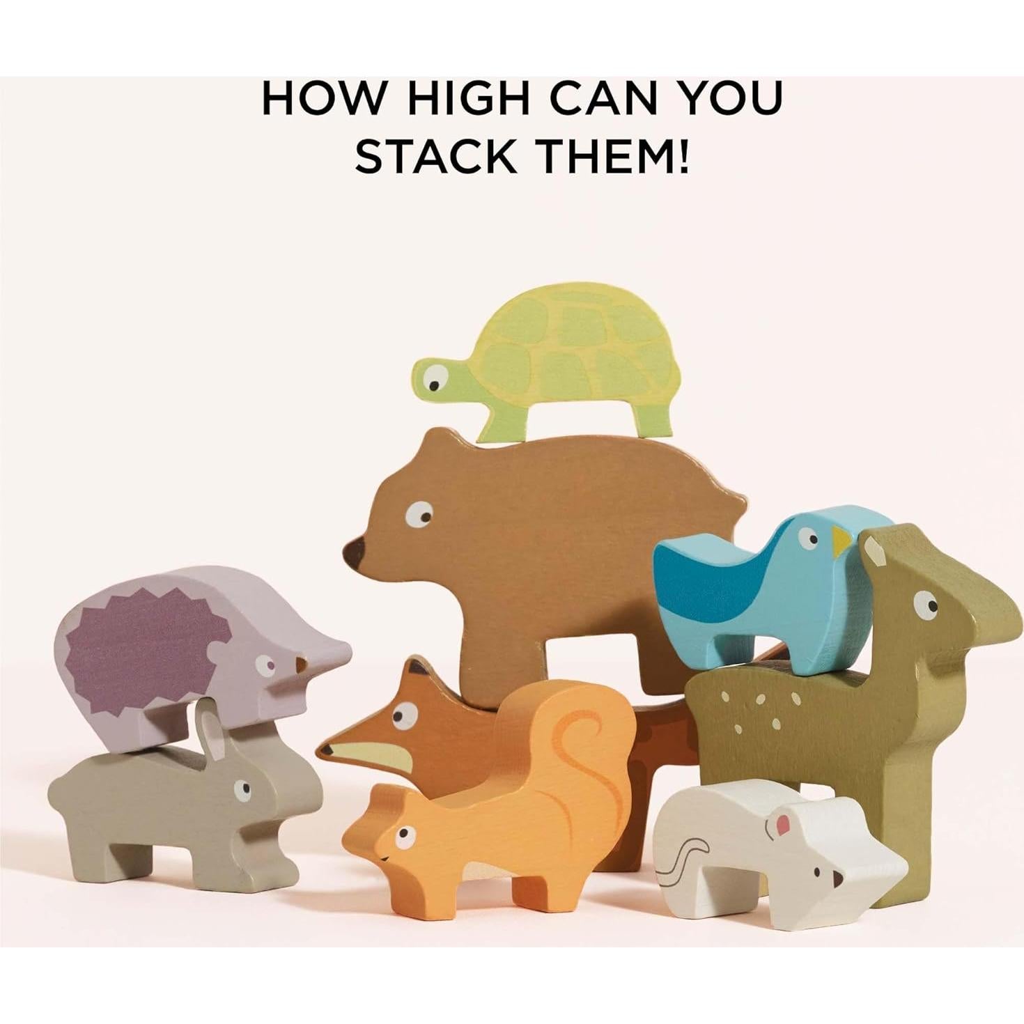 Le Toy Van Rompecabezas Apilamiento Madera 9 Animales 14cm
