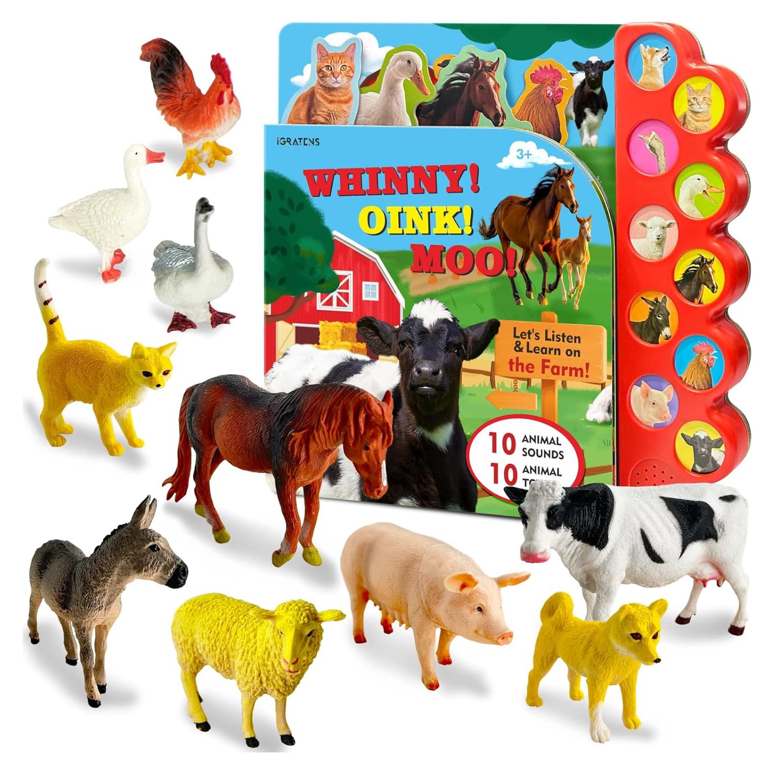 Figuras de Animales de Granja con Sonido 10PCS YOUJIA TOYS