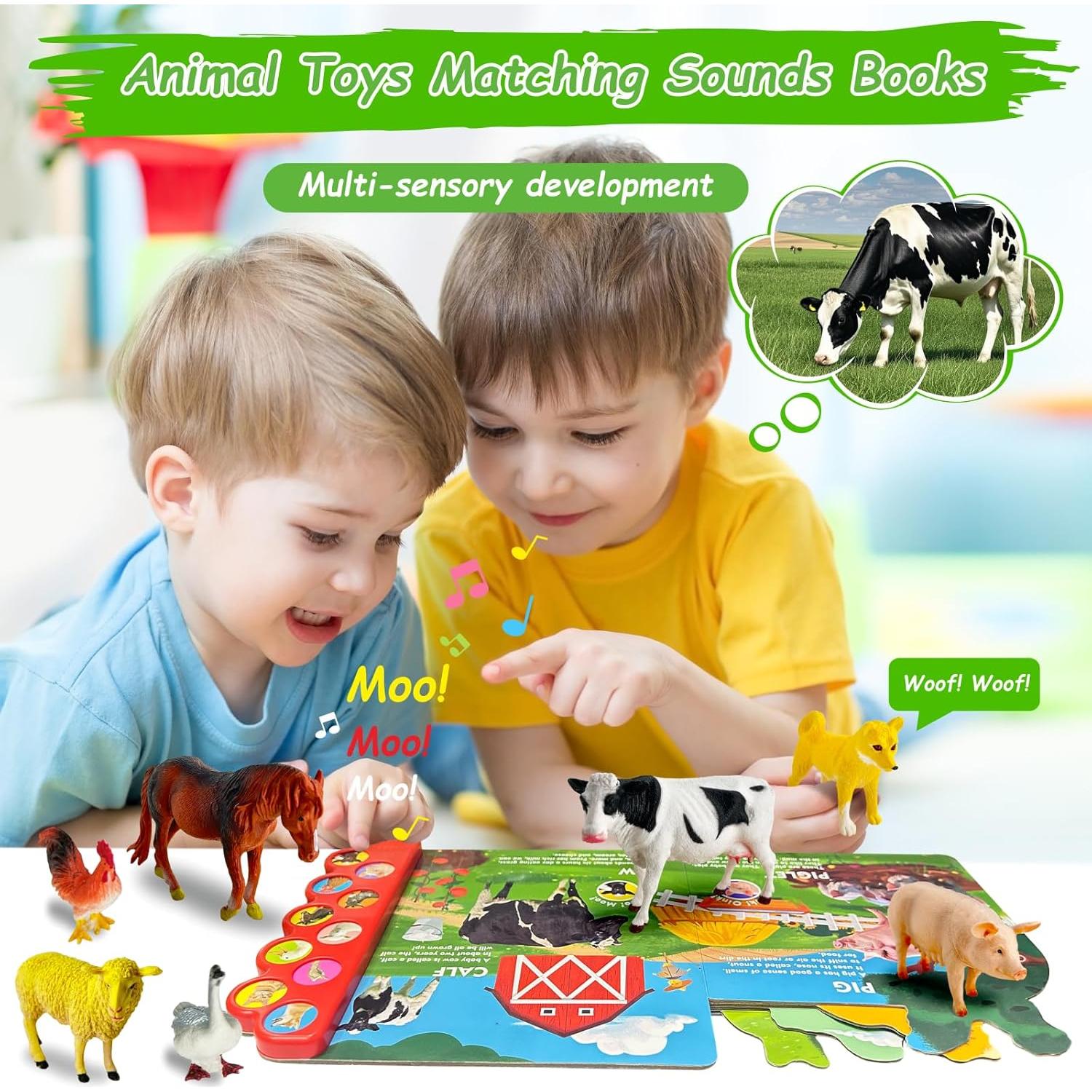 Figuras de Animales de Granja con Sonido 10PCS YOUJIA TOYS