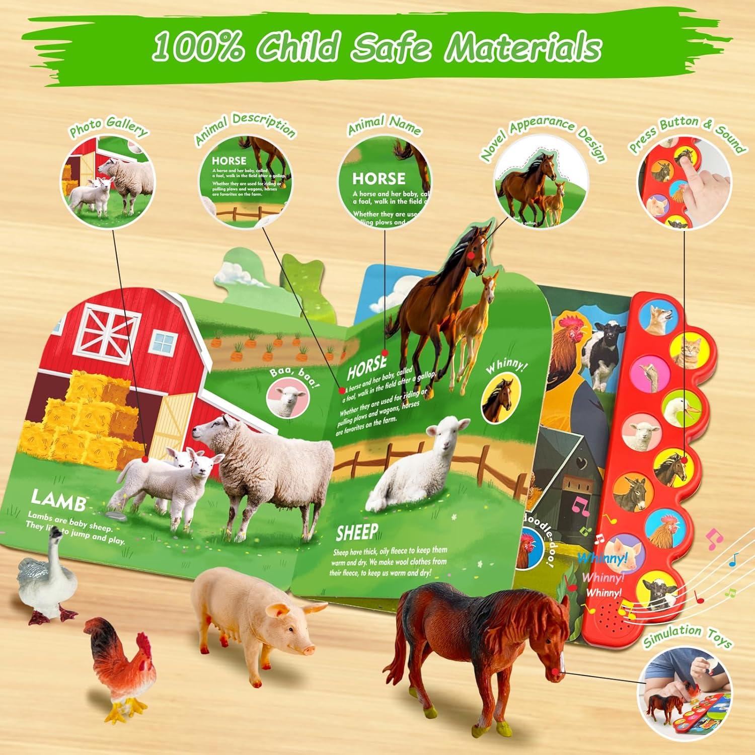 Figuras de Animales de Granja con Sonido 10PCS YOUJIA TOYS