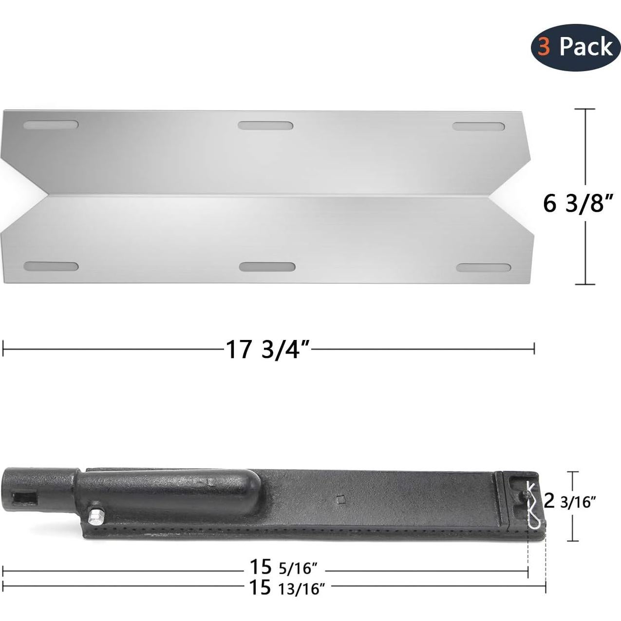 Kit de reparación quemadores hierro fundido Hongso 3 piezas