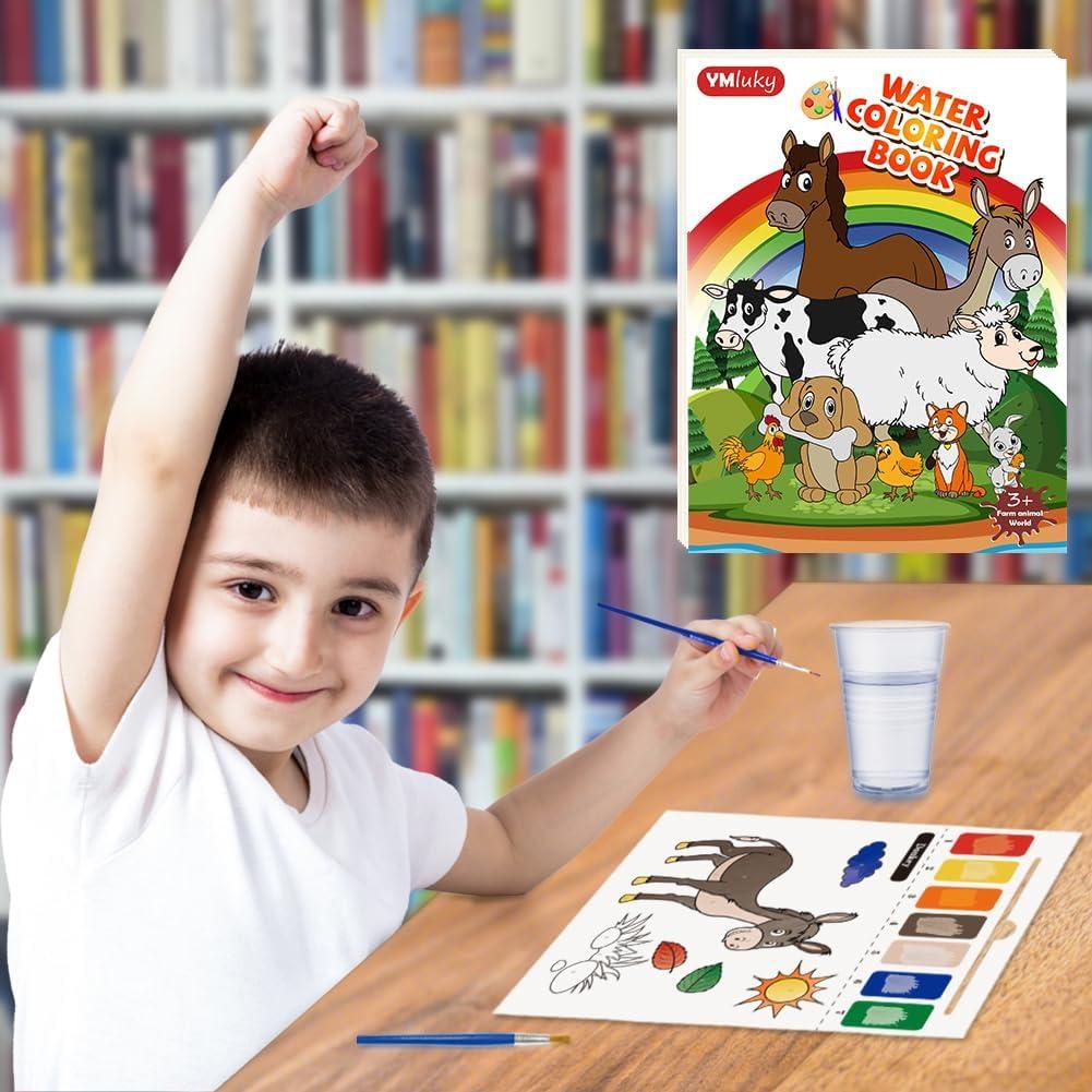 Libro de Pintura Acuarela YMluky Animales de Granja