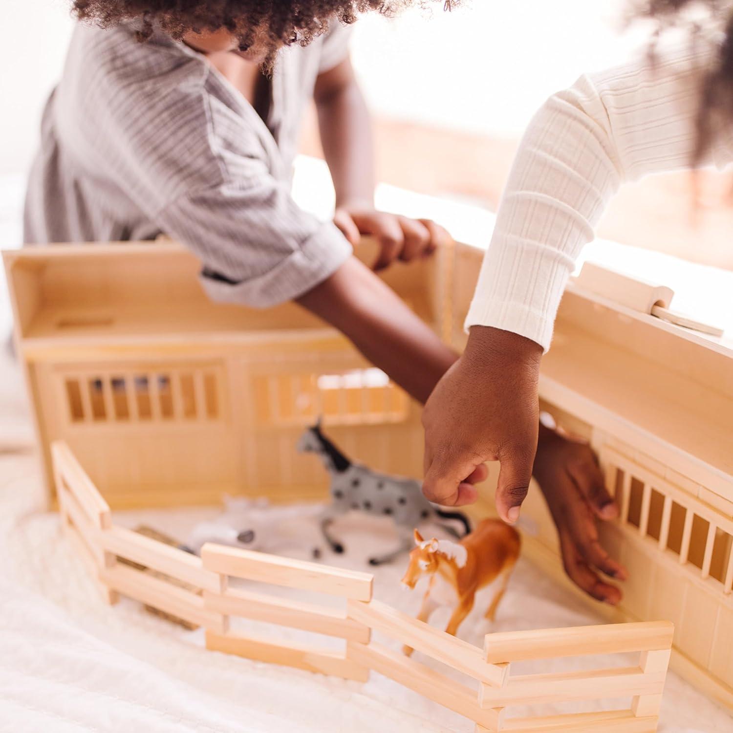 Establo de Caballos de Madera Melissa & Doug 11 Piezas