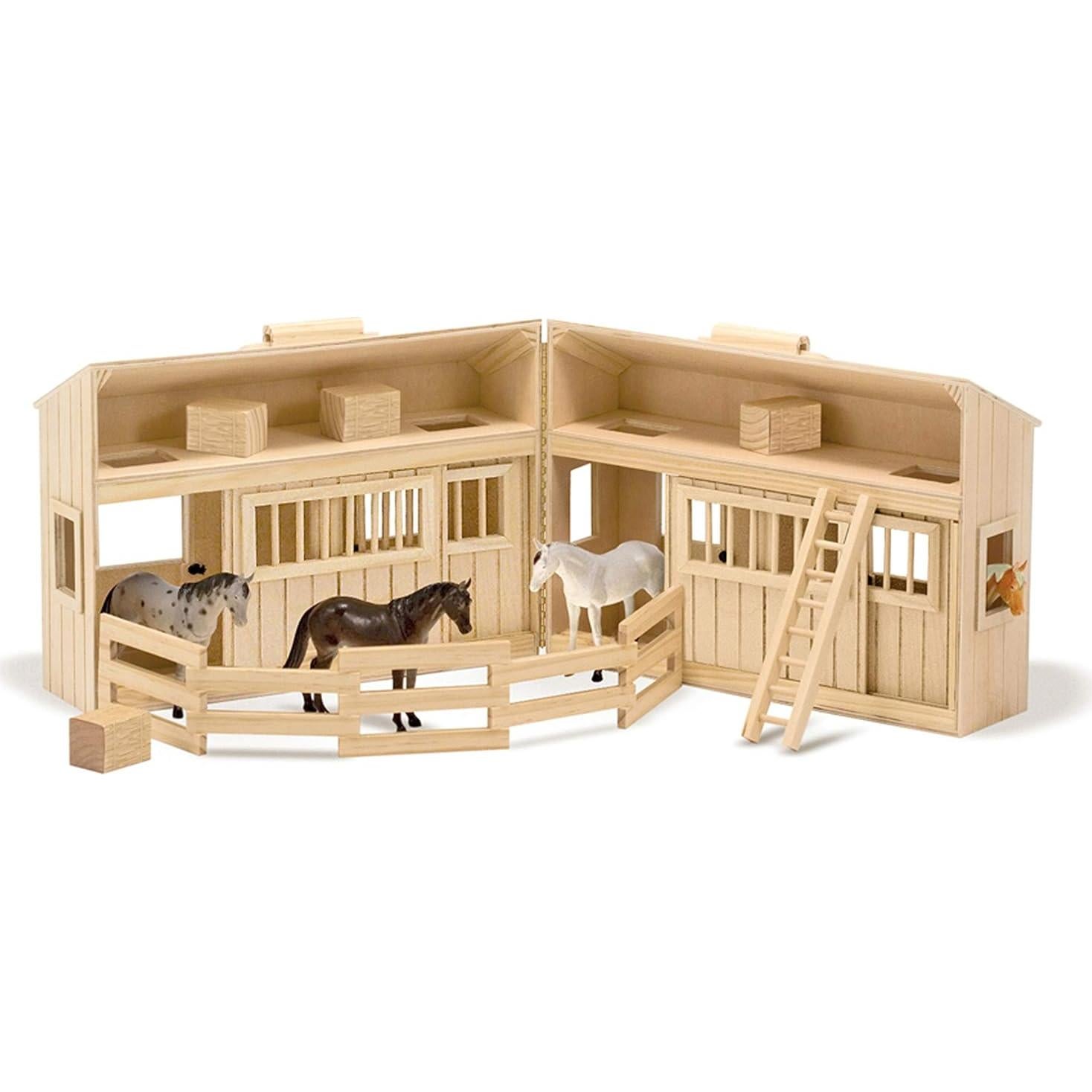 Establo de Caballos de Madera Melissa & Doug 11 Piezas