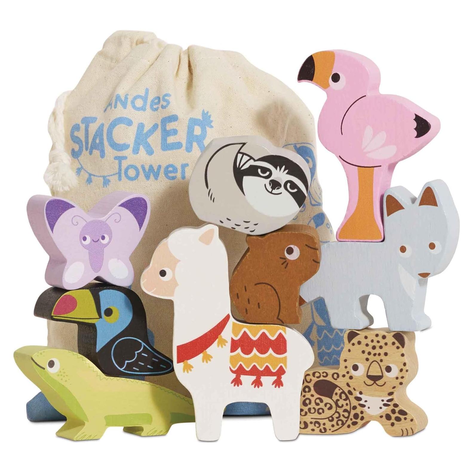 Le Toy Van Juguete Apilador de Madera 9 Animales 18+ Meses