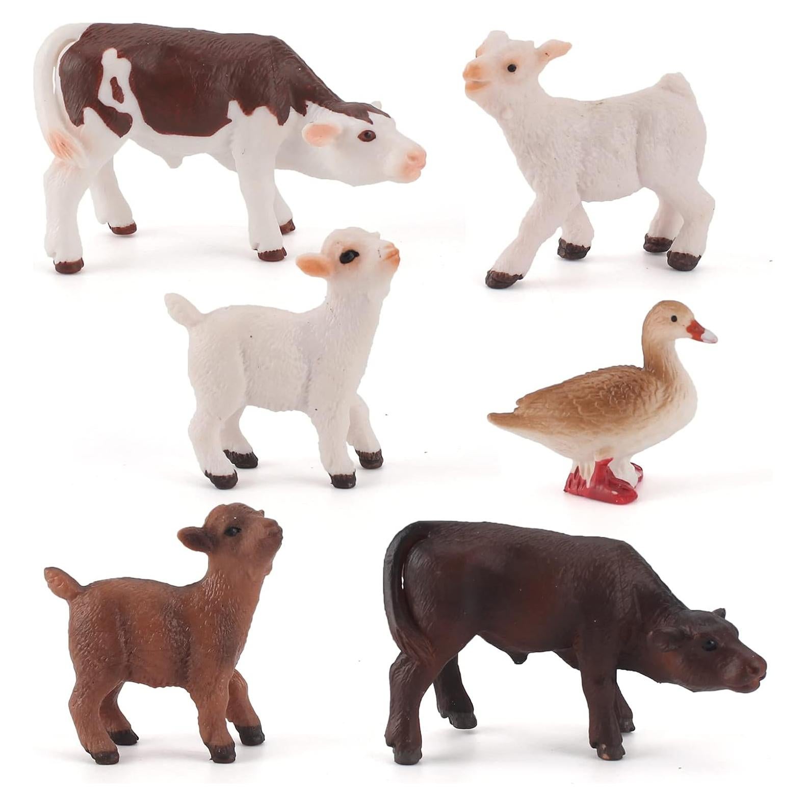 Juego de 6 figuras de animales de granja LC JoyCre