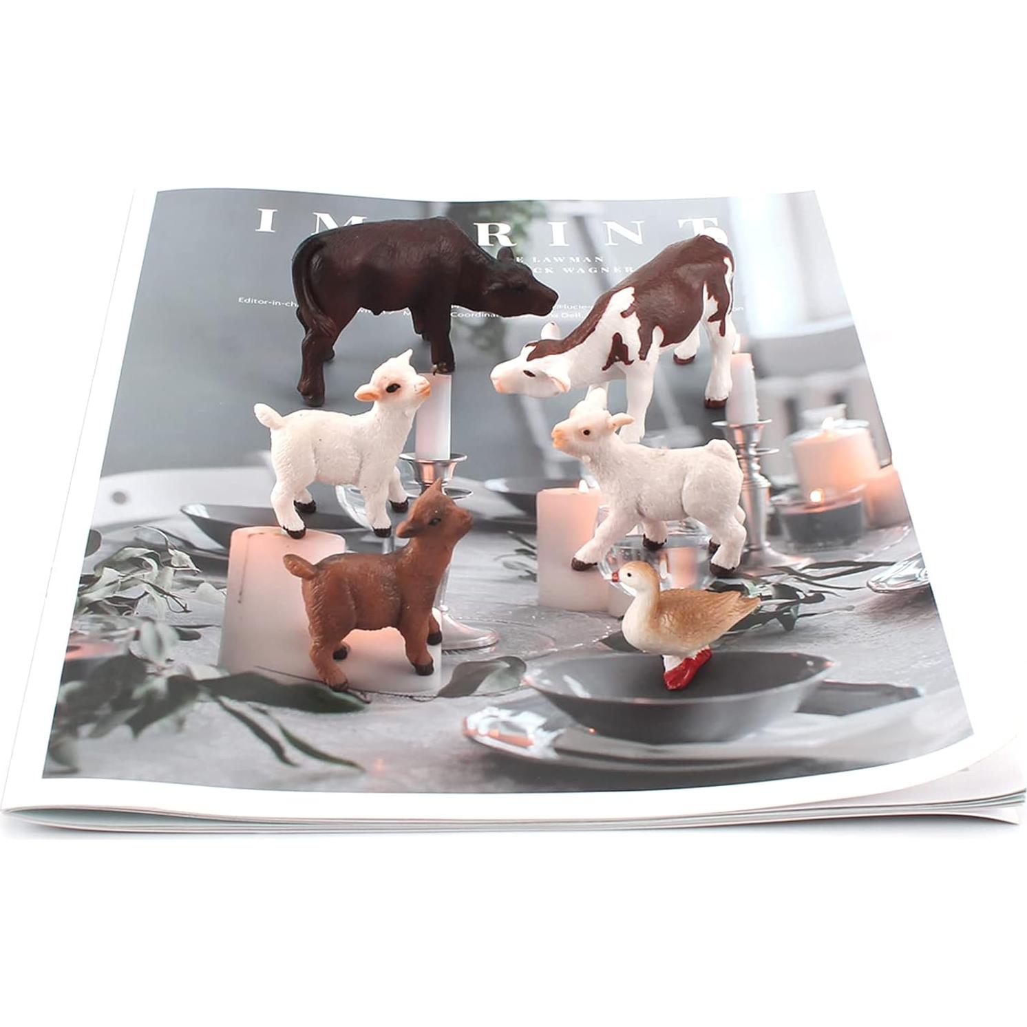 Juego de 6 figuras de animales de granja LC JoyCre