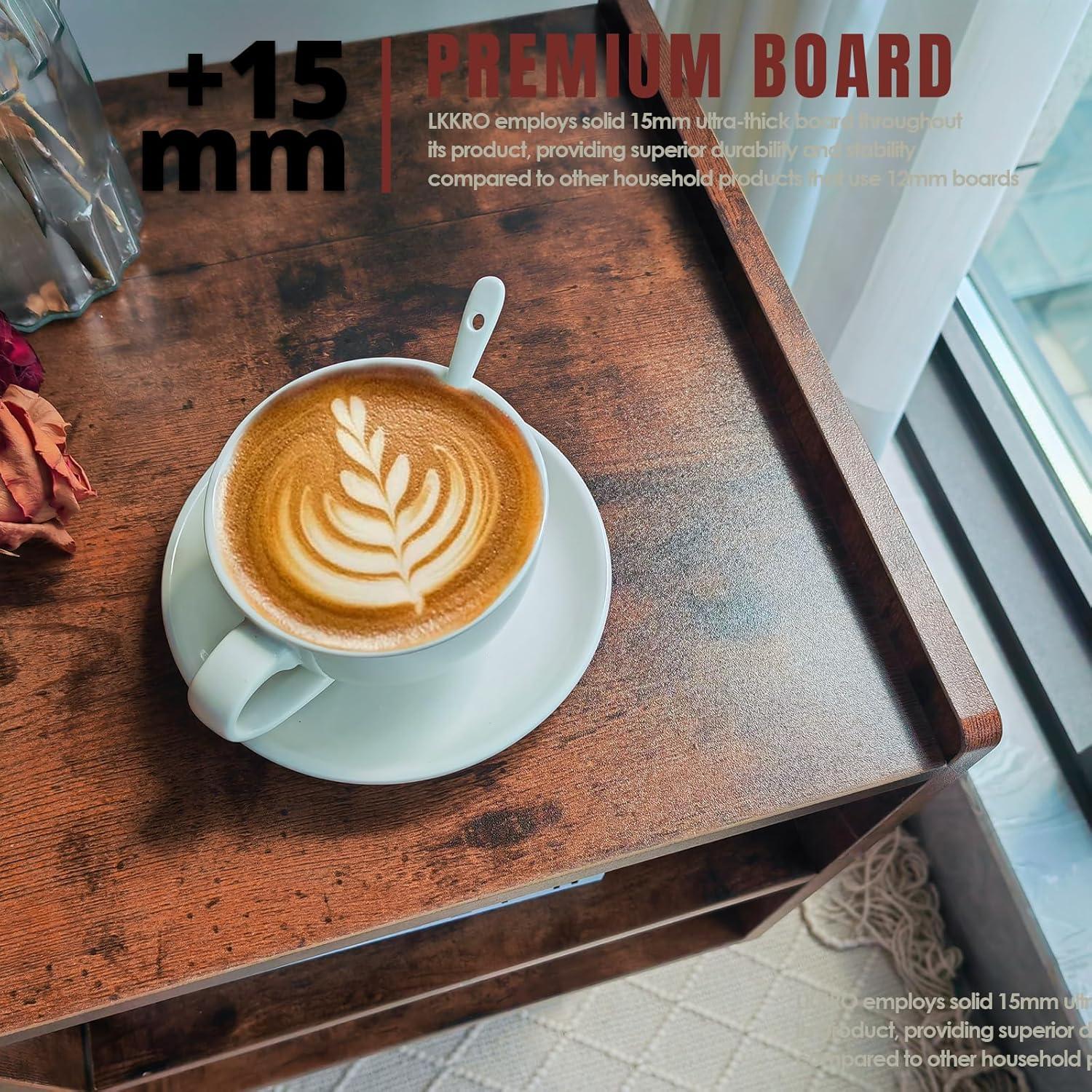 Soporte para Tocadiscos LKKRO con Almacenamiento para Vinilos