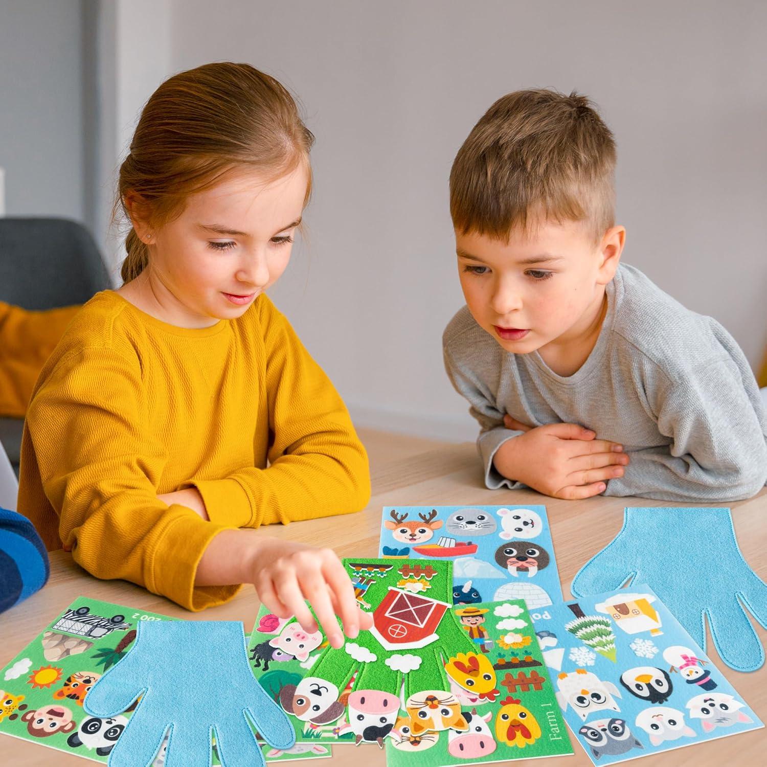 Títeres de Dedo WATINC - 5 Piezas de Fieltro Educativos