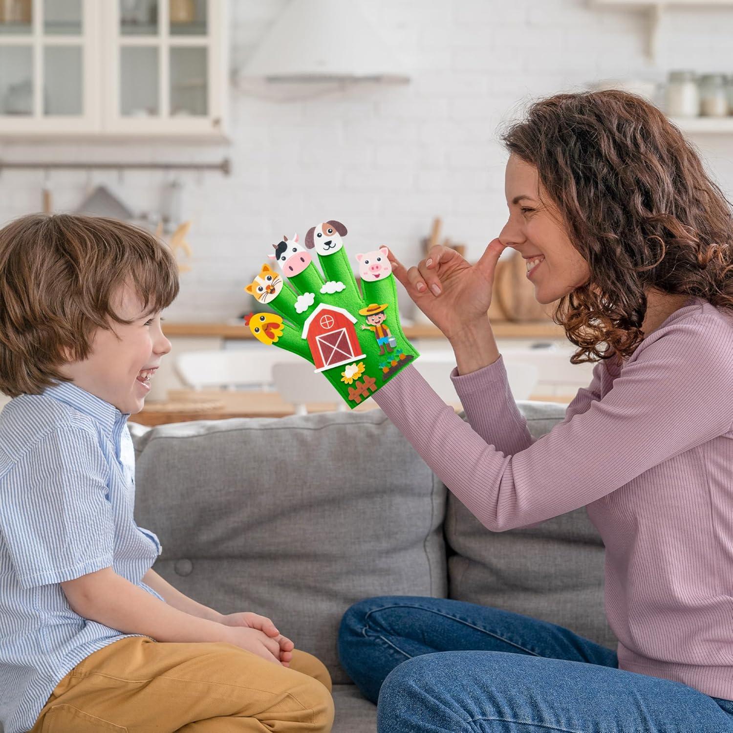 Títeres de Dedo WATINC - 5 Piezas de Fieltro Educativos