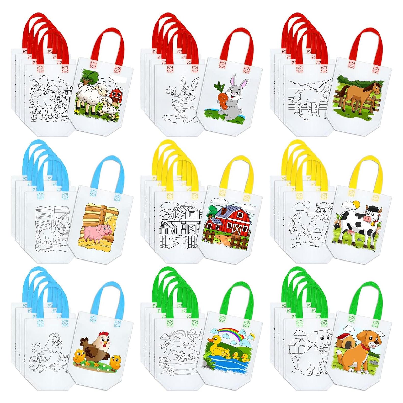 Bolsas de Sorpresa de Granja 45 Pcs Kakctyen para Colorear