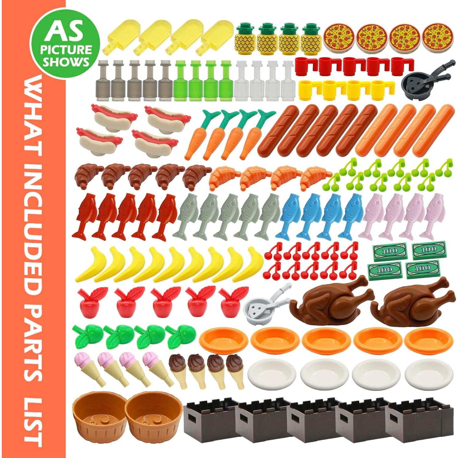 Bloques de Construcción de Comida BroTex - Accesorios para Niños