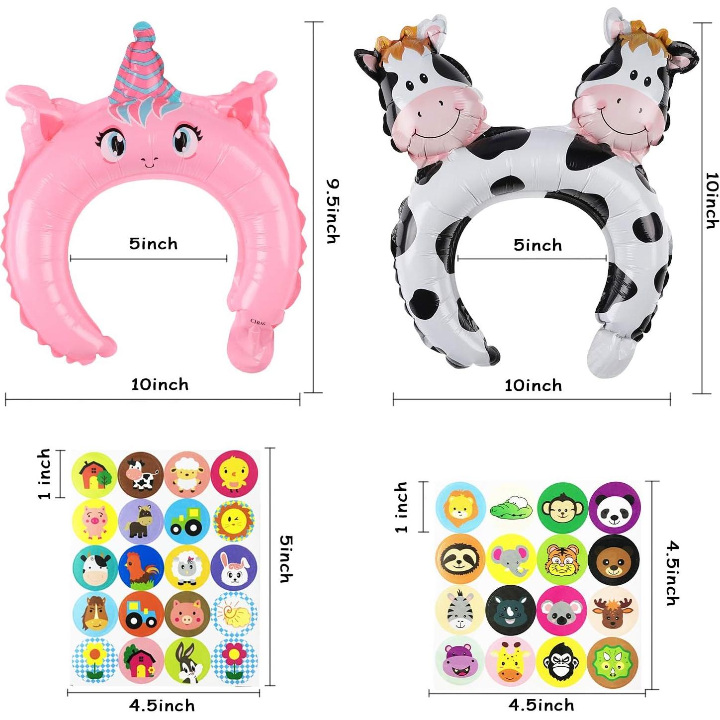 Diademas Inflables de Animales MALLMALL6 50 Piezas para Fiestas