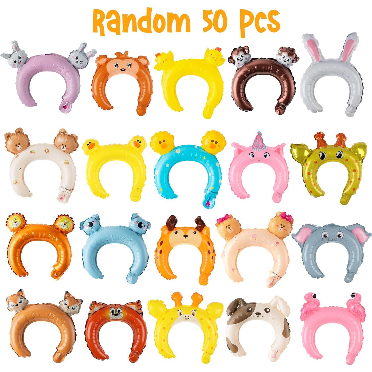 Diademas Inflables de Animales MALLMALL6 50 Piezas para Fiestas