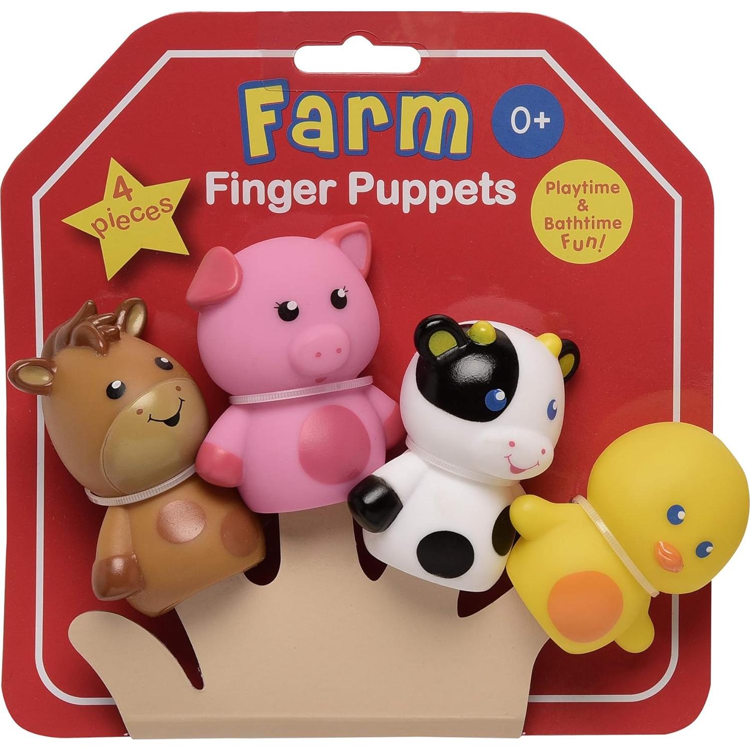 Títeres de Dedo Magic Years 4 Animales de Granja 7,62 cm