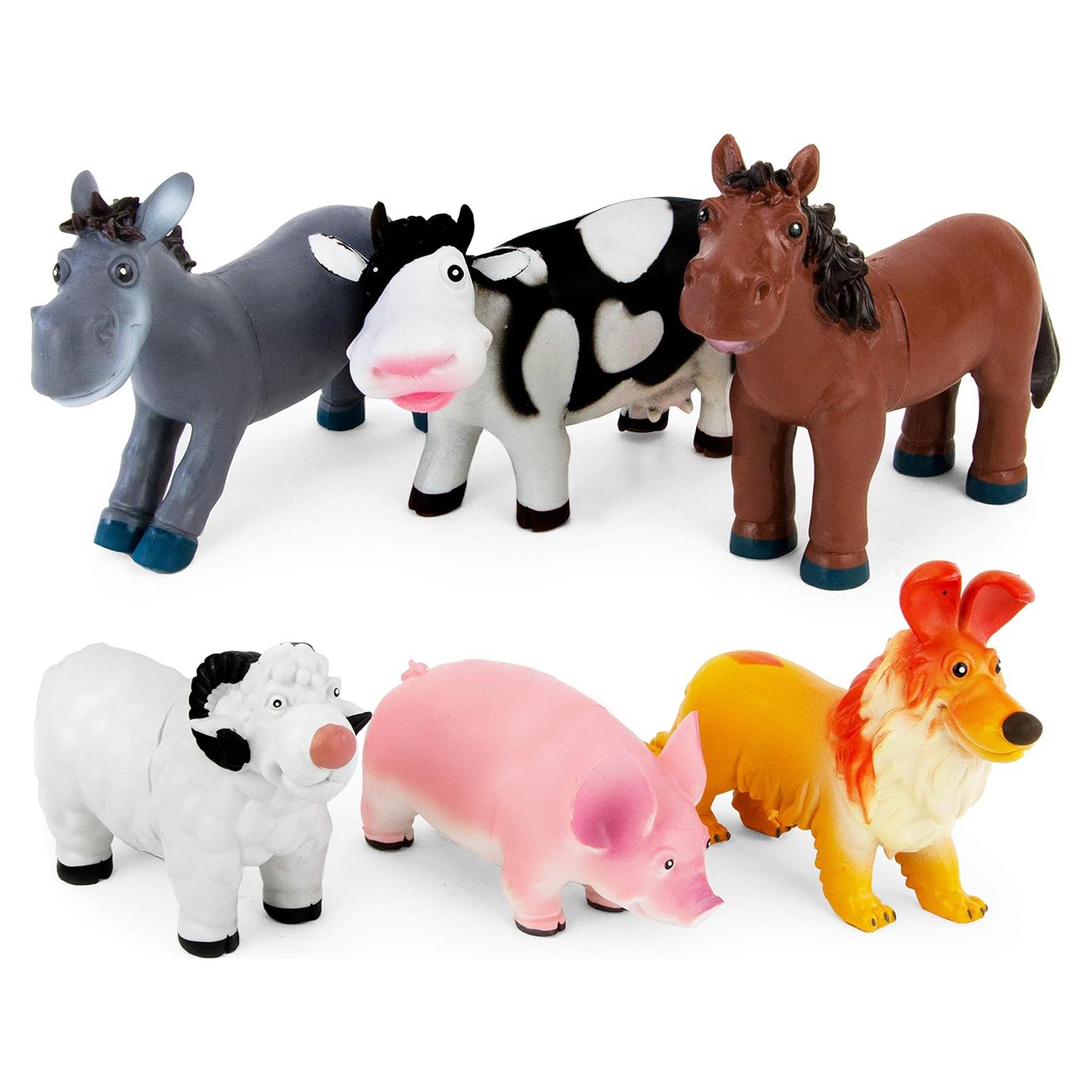 Figuras de Animales de Granja Boley - 6 Piezas para Niños