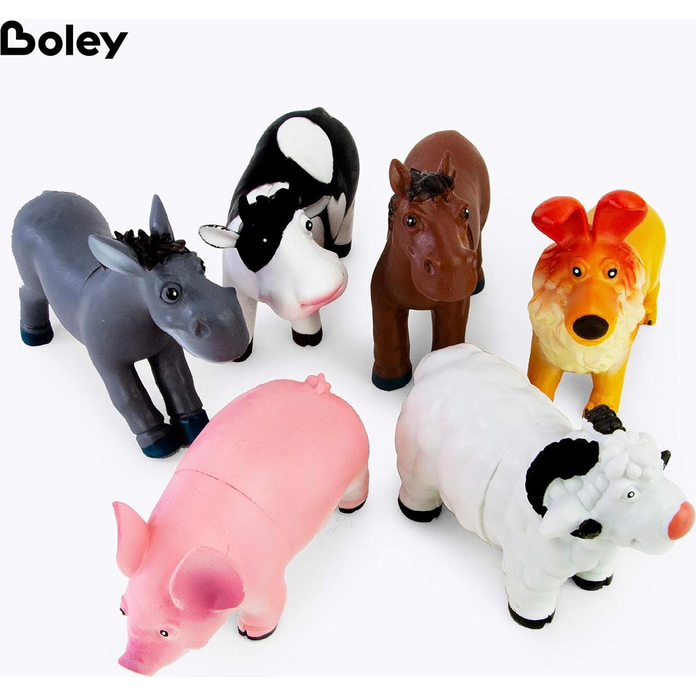 Figuras de Animales de Granja Boley - 6 Piezas para Niños