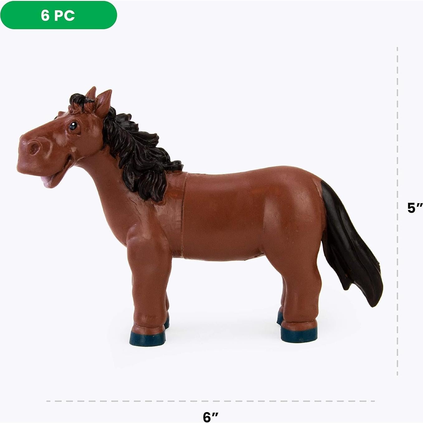 Figuras de Animales de Granja Boley - 6 Piezas para Niños