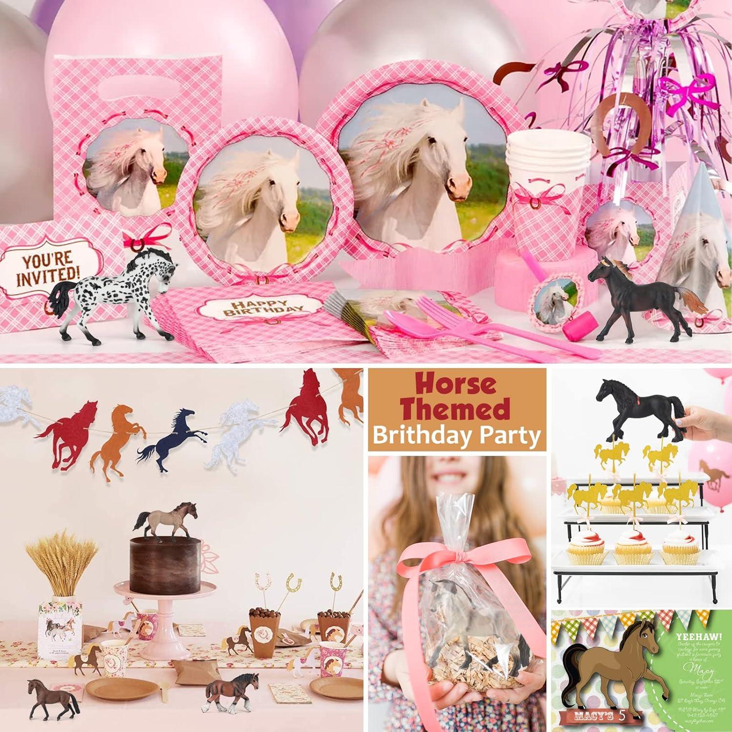 Juego de 8 Figuras de Caballos Realistas Divwa 12-15 cm