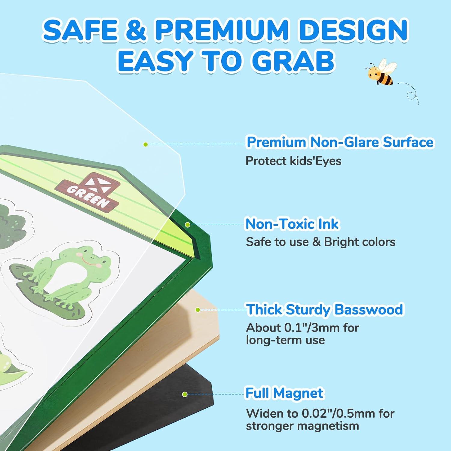 Imanes de Nevera JoyCat para Niños - Granja y Zoológico 50PCS