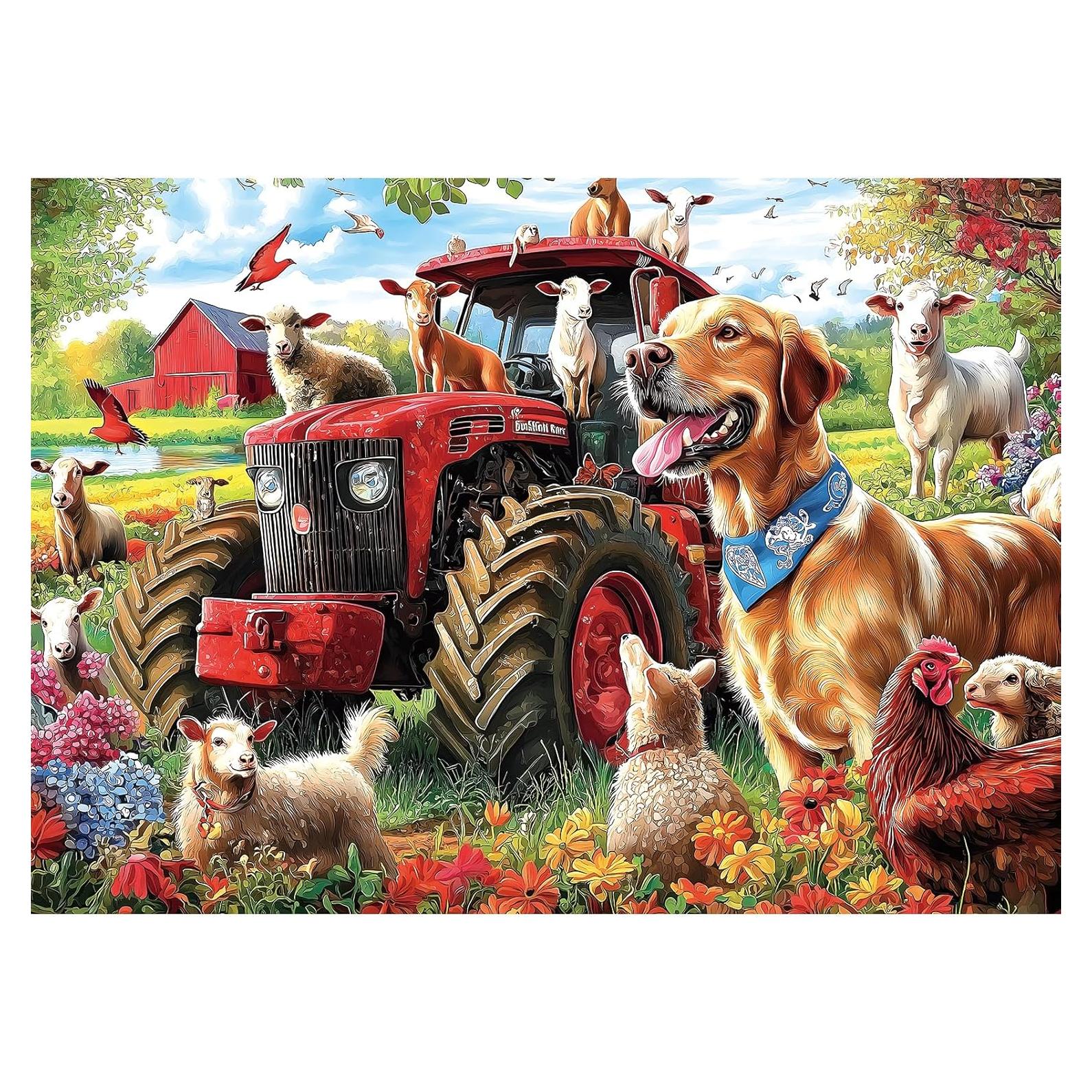 Rompecabezas de Animales de Granja JIUJIU 1000 Piezas 70x50 cm