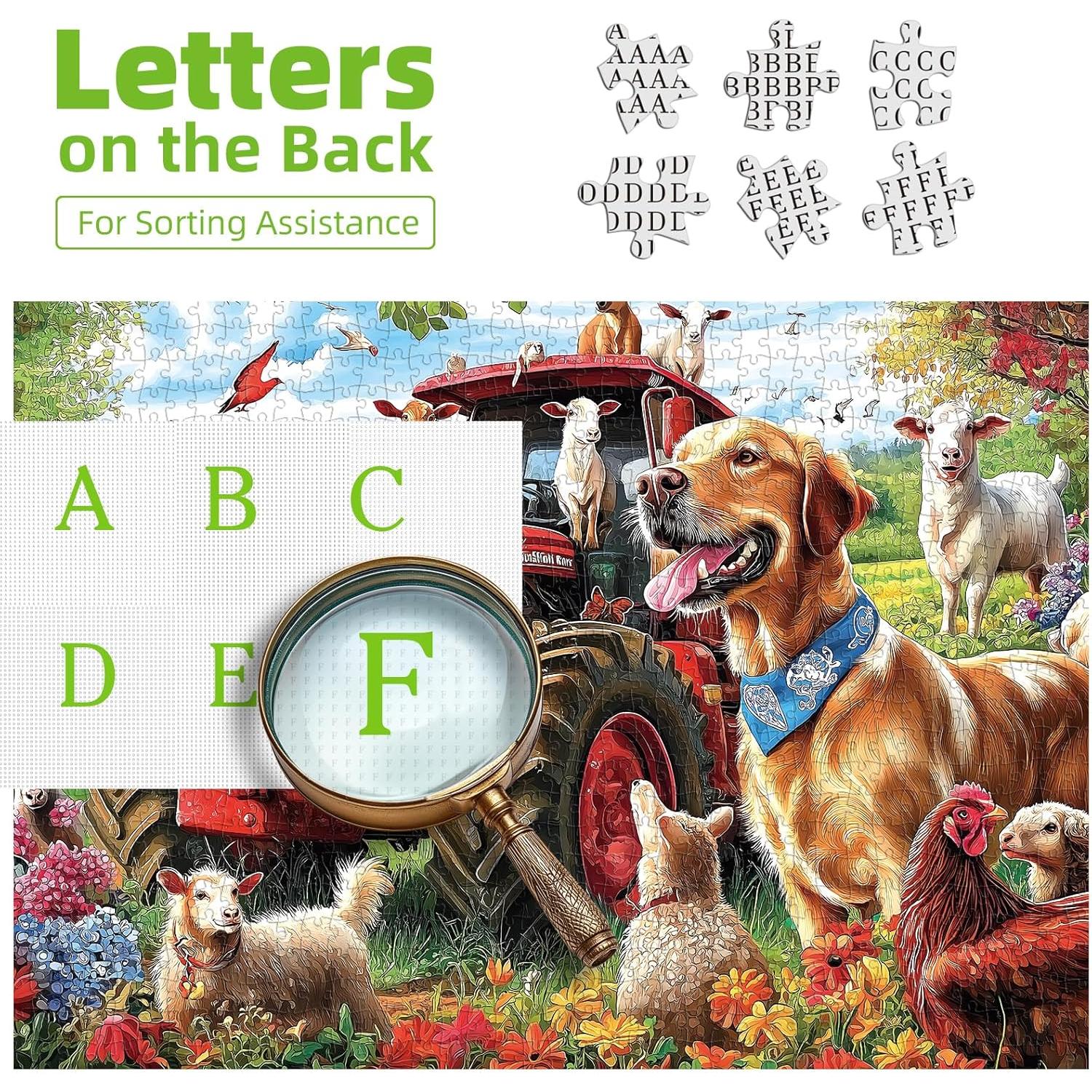 Rompecabezas de Animales de Granja JIUJIU 1000 Piezas 70x50 cm