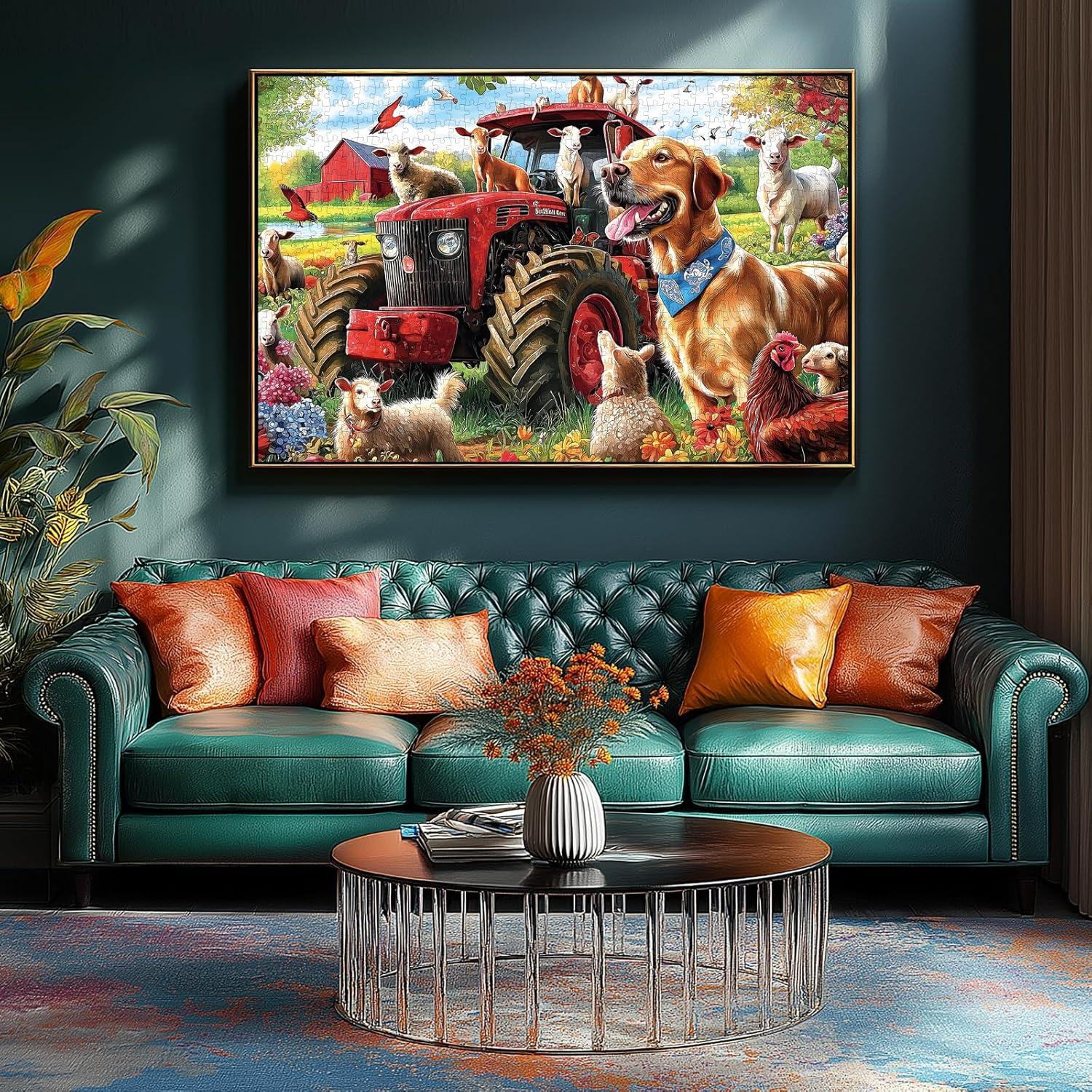 Rompecabezas de Animales de Granja JIUJIU 1000 Piezas 70x50 cm