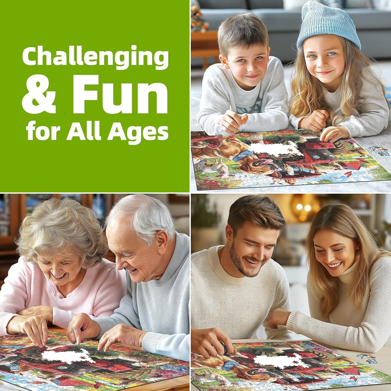 Rompecabezas de Animales de Granja JIUJIU 1000 Piezas 70x50 cm