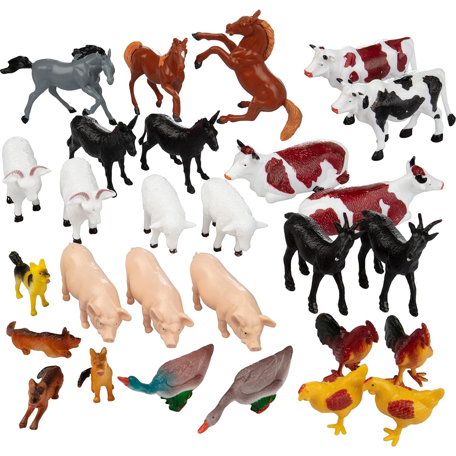 Juego de Figuras de Animales de Granja SCS Direct 50 Piezas