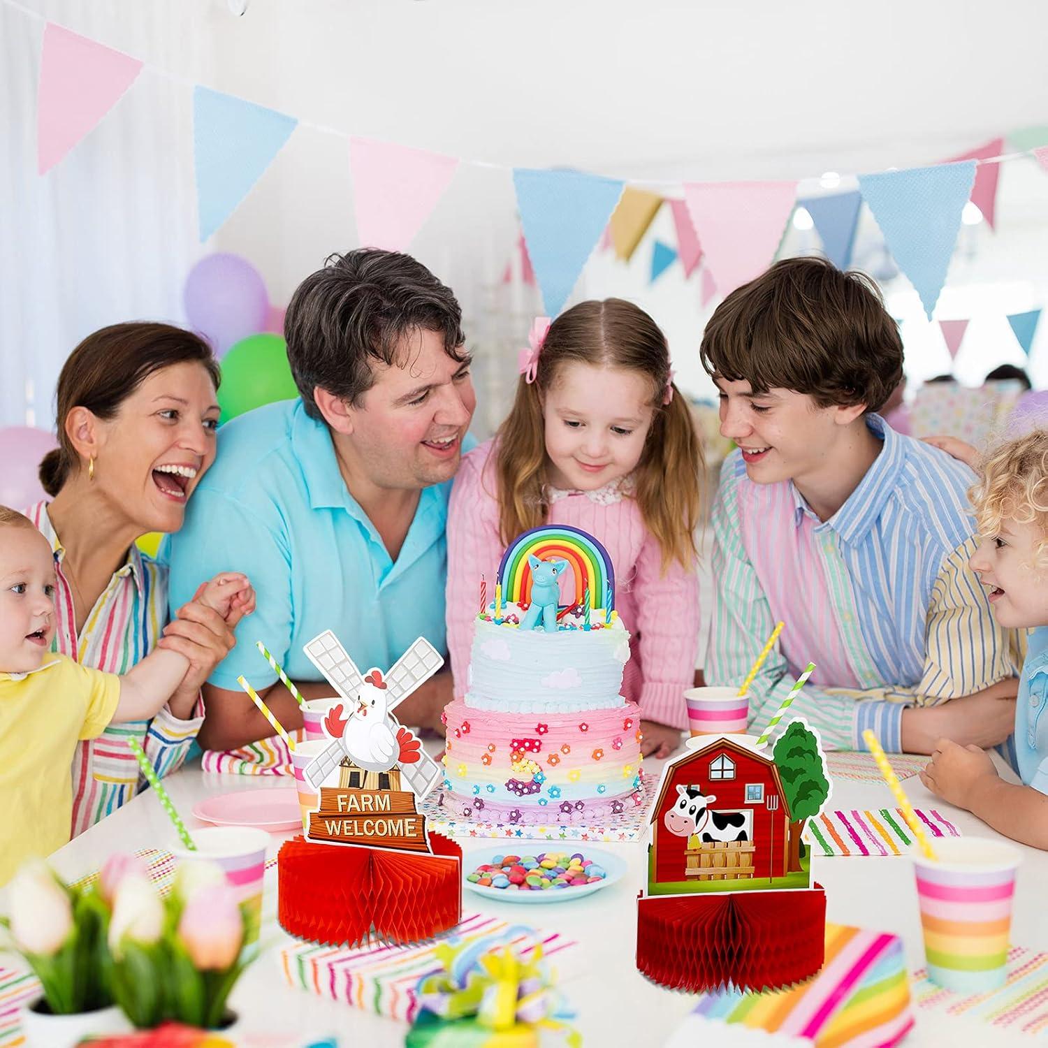 Centros de Mesa de Animales de Granja Threan 6 Pcs 3D